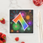 Kleurig Fireworks + Rainboogpatroon "7" Event # Servet (Insitu)