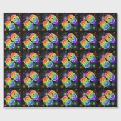 Kleurig Fireworks + Rainboogpatroon "89" Event # Cadeaupapier (Vlak)