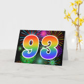 Kleurig Fireworks + Rainboogpatroon "93" Event # Kaart (Gele Bloem)