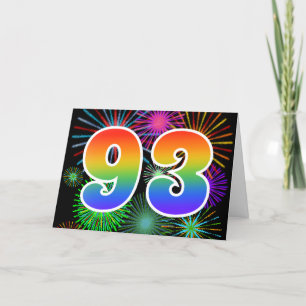 Kleurig Fireworks + Rainboogpatroon "93" Event # Kaart
