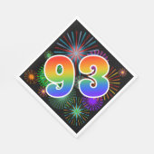 Kleurig Fireworks + Rainboogpatroon "93" Event # Servet (Hoek)