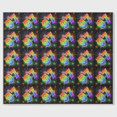 Kleurig Fireworks + Rainboogpatroon "97" Event # Cadeaupapier (Vlak)