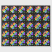 Kleurig Fireworks + Rainboogpatroon "98" Event # Cadeaupapier (Vlak)