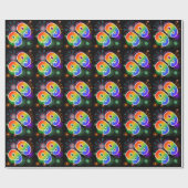 Kleurig Fireworks + Rainboogpatroon "99" Event # Cadeaupapier (Vlak)