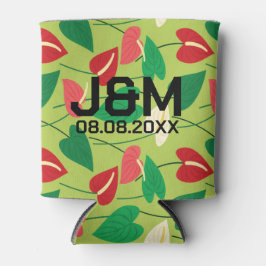 Kleurig flamingo bloespatroon blikjeskoeler