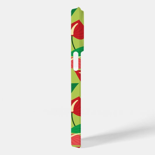 Kleurig flamingo bloespatroon Case-Mate iPhone case (Achterkant / Rechts)