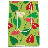 Kleurig flamingo bloespatroon medium cadeauzakje (Achterkant)