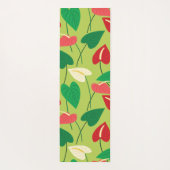 Kleurig flamingo bloespatroon yoga mat (Achterkant)