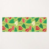 Kleurig flamingo bloespatroon yoga mat (Voorkant (horizontaal))