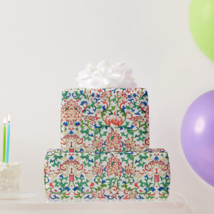 Kleurig floreel botanisch patroon Verpakkingspapie Cadeaupapier