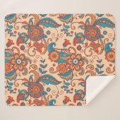 Kleurig floreel naadloos patroon sherpa deken (Voorkant (horizontaal))