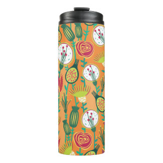 Kleurig floreel naadloos patroon thermosbeker