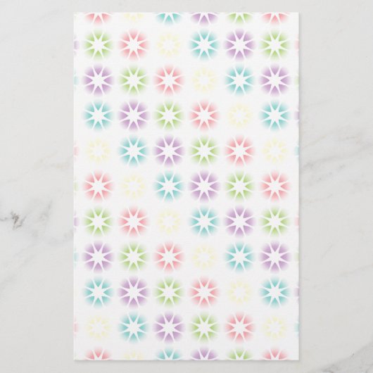 Kleurig floreel patroon briefpapier (Voorkant)