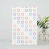 Kleurig floreel patroon briefpapier (Staand voorkant)