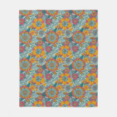 Kleurig floreel patroon fleece deken (Voorkant)