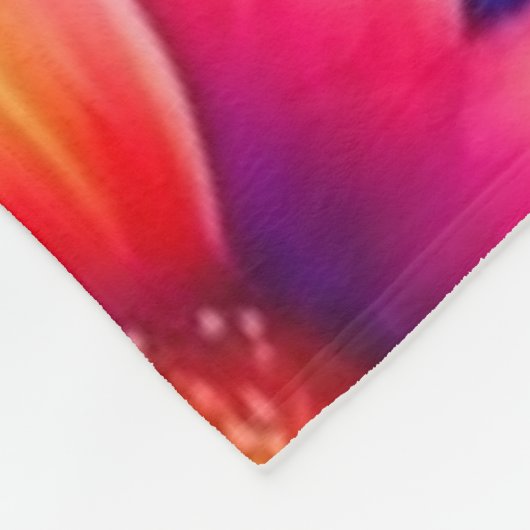 Kleurig floreel patroon fleece deken (Hoek)