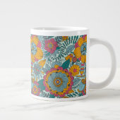 Kleurig floreel patroon grote koffiekop (Rechts)