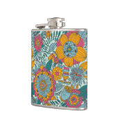 Kleurig floreel patroon heupfles (Links)