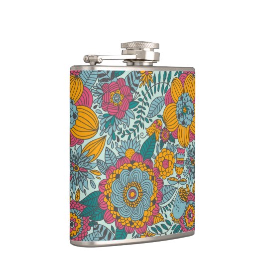 Kleurig floreel patroon heupfles (Rechts)