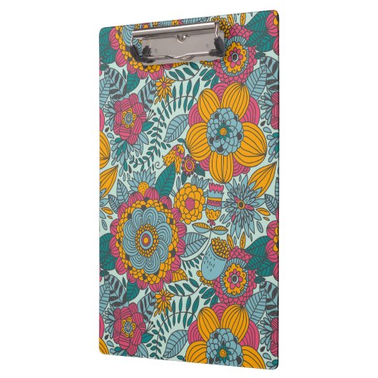 Kleurig floreel patroon klembord (Links)