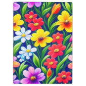 Kleurig floreel patroon klembord (Achterkant)