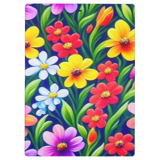 Kleurig floreel patroon klembord (Achterkant)