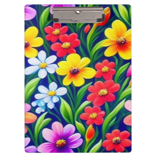 Kleurig floreel patroon klembord (Voorkant)