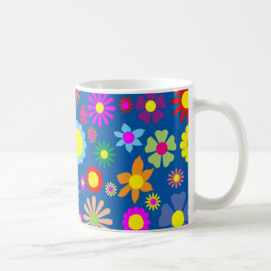 Kleurig floreel patroon koffiemok