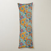 Kleurig floreel patroon lichaamskussen (Achterkant (Verticaal))