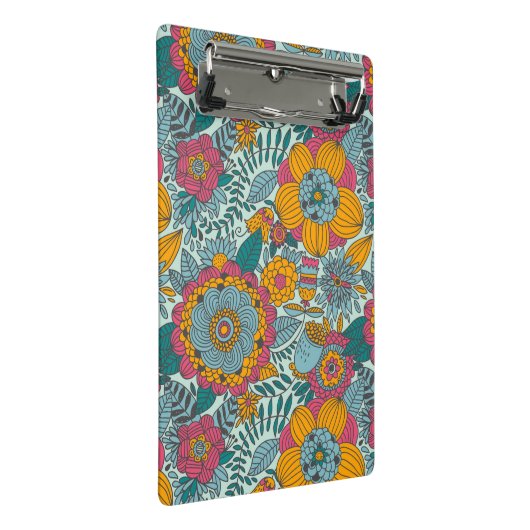 Kleurig floreel patroon mini klembord (Schuin)
