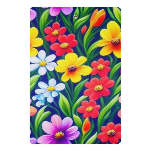 Kleurig floreel patroon mini klembord (Achterkant)