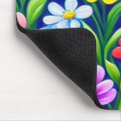 Kleurig floreel patroon muismat (Hoek)