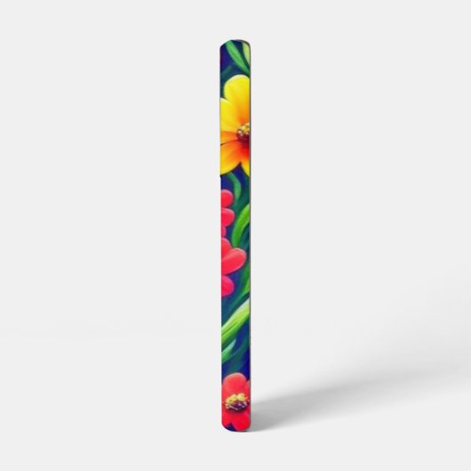 Kleurig floreel patroon samsung galaxy hoesje (Linkerkant)