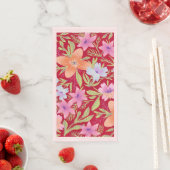 Kleurig floreel patroon servet (Insitu)