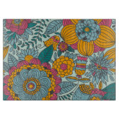 Kleurig floreel patroon snijplank (Voorkant)