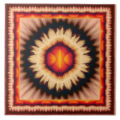 Kleurig floreel patroon tegeltje (Voorkant)