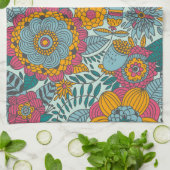 Kleurig floreel patroon theedoek (Gevouwen)