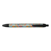 Kleurig floreel patroon zwarte inkt pen (Achterkant)