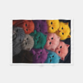 Kleurig Fluffy Kittens Dekbed Fleece Deken (Voorkant (Horizontaal))
