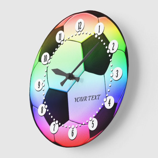  kleurig Football Grote Klok (Hoek)