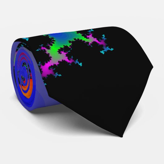 Kleurig fractaal ontwerp: Necktie/Stropdas Stropdas (Opgerold)