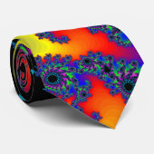 Kleurig fractaal ontwerp: Necktie/Stropdas Stropdas (Opgerold)