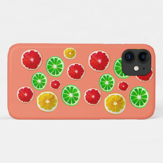 Kleurig fruitig vruchtpatroon Case-Mate iPhone case (Achterkant (horizontaal))