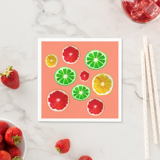 Kleurig fruitig vruchtpatroon servet (Insitu)