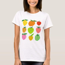 Kleurig fruitpatroon t-shirt
