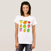 Kleurig fruitpatroon t-shirt (Voorkant volledig)