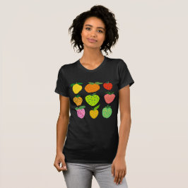 Kleurig fruitpatroon T-shirt