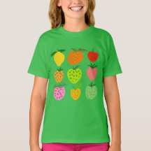 Kleurig fruitpatroon T-shirt