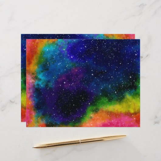 Kleurig galaxpapier (Voorkant / Achterkant in situ)