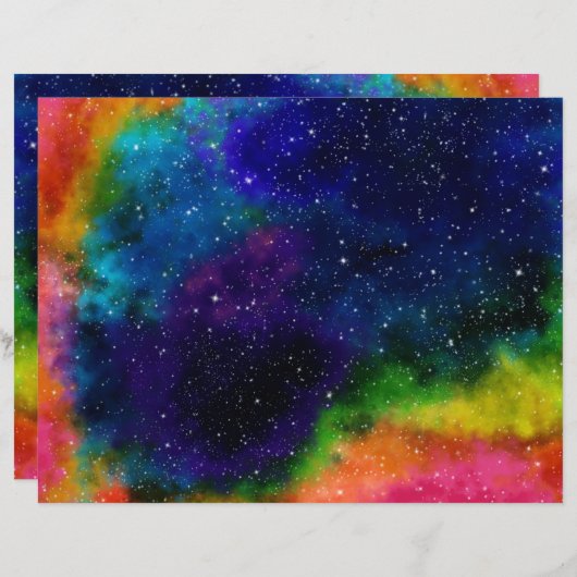 Kleurig galaxpapier (Voorkant / Achterkant)